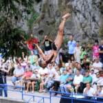 Скокови са Старог железничког моста у Ужицу 19. августа