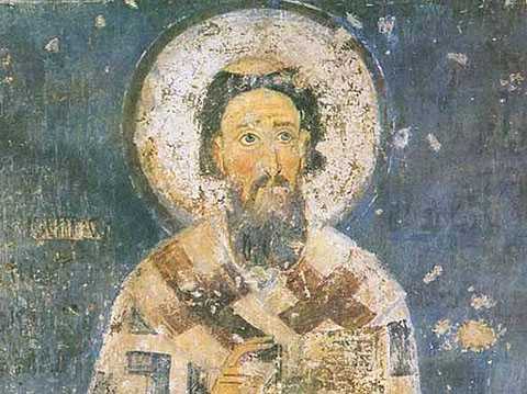 Свети Сава, детаљ фреске из манастира Милешева
